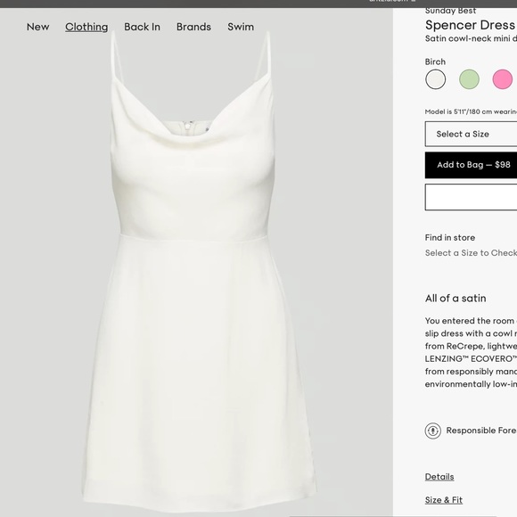 Sunday Best Spencer Cowl neck mini dress - M Light birch - Picture 2 of 10